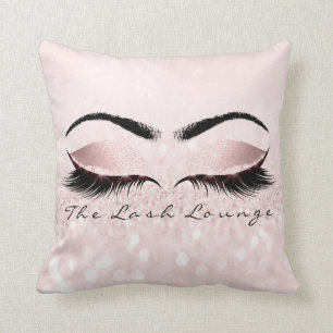 Coussin Princesse rose Girly d'oeil de mèche de maquillage