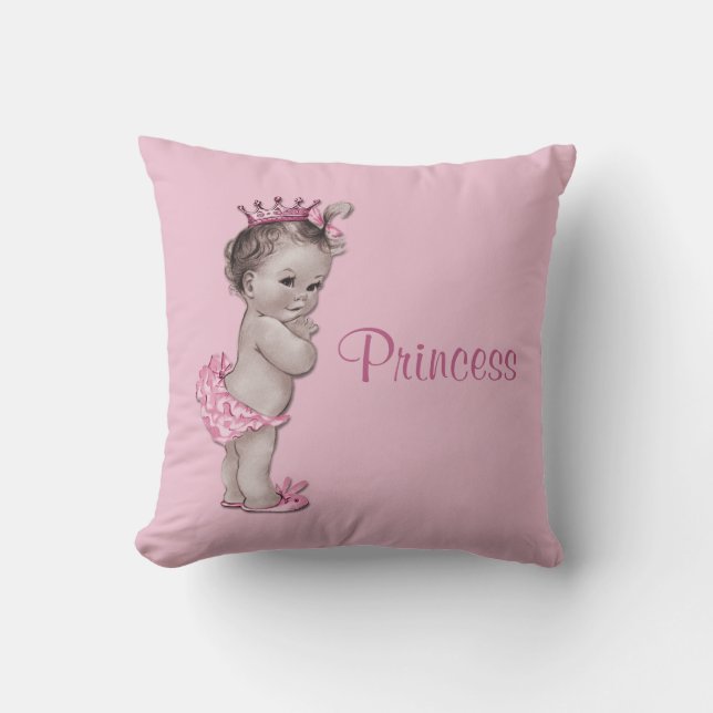 Coussin Princesse vintage rose pâle (Recto)