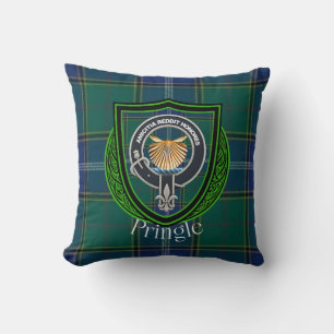 Coussin Pringle Clan écossais Tartan & Crest