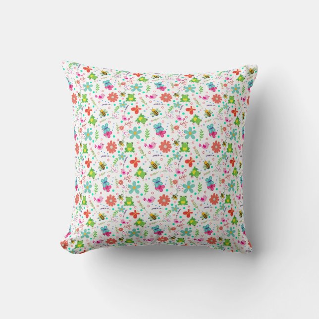 Coussin Printemps dans le jardin (Recto)