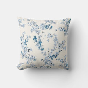 Coussin Printemps Floral Bleu
