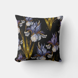 Coussin Printemps Irises : Broderie Art Renaissance