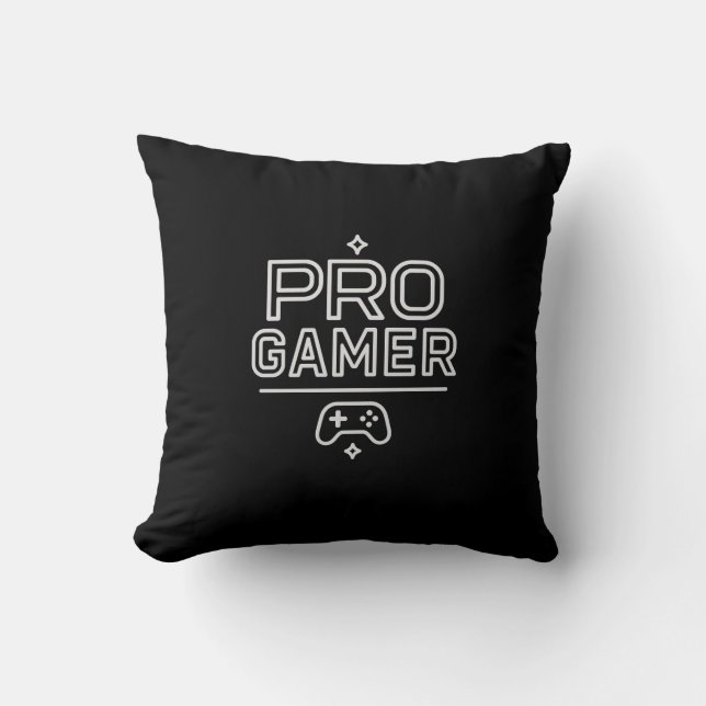 Coussin PRO GAMER — Blanc minimal (Recto)