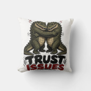 Coussin Problèmes de Confiance Illustration de Crocodile G