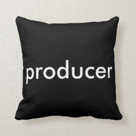 Coussin Producteur dans le lettrage audacieux