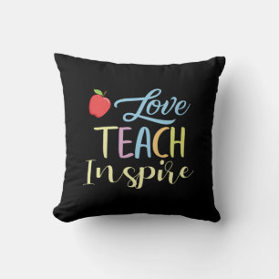 Coussin Professeur Cadeaux Love Teach Inspire