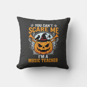 Coussin Professeur de Musique Halloween Citrouille Effraya