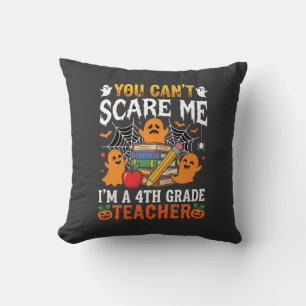 Coussin Professeur d'Halloween fantôme drôle de 4e année