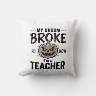 Coussin Professeur Halloween Balai Cassa Bouleau Vintage D