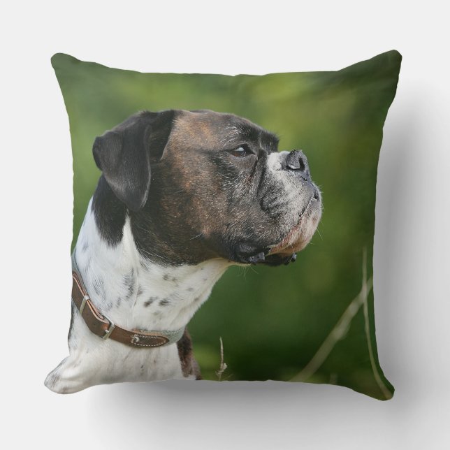 Coussin Profil de chien de boxeur (Recto)