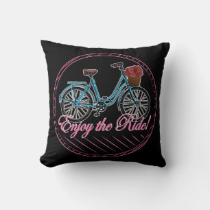 Coussin Profitez De La Promenade Bicyclette