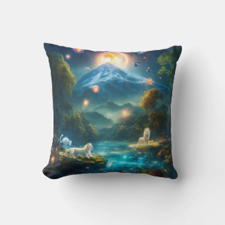 Coussin "Profondeurs éthérées : Symphonie aquatique"