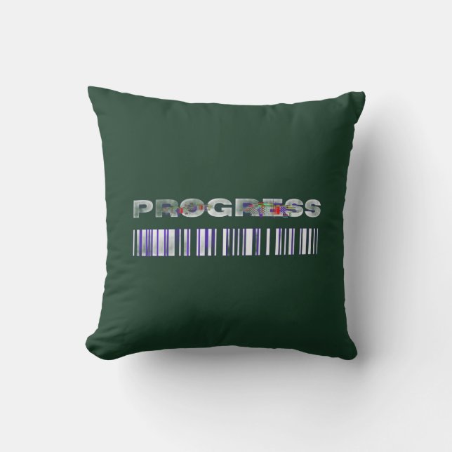 Coussin Progrès – Petits pas, grande croissance (Recto)