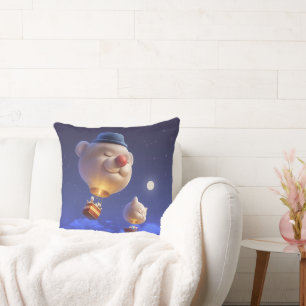 Coussin Promenade en Montgolfière Enchantée : Bichon Souri