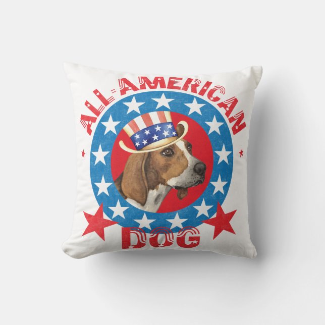 Coussin Promeneur Patriotique Treeing (Recto)
