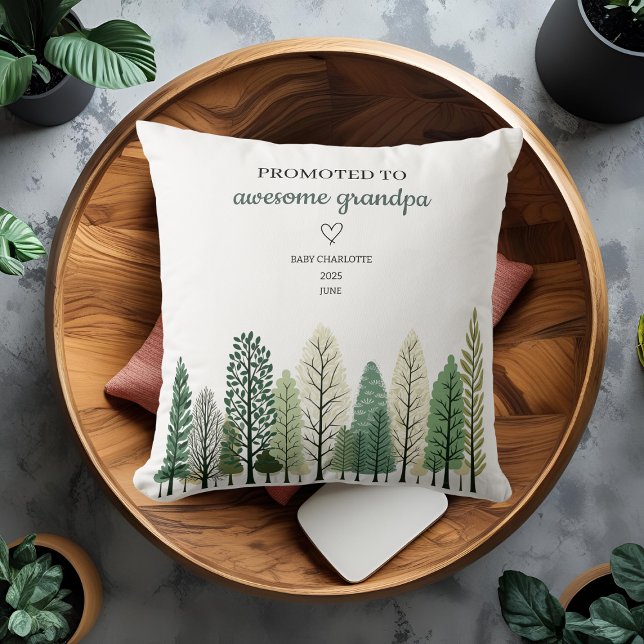 Coussin Promu à grand-père génial Personnalisé (Créateur téléchargé)