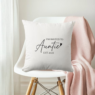 Coussin Promu à la tante EST   Nouveau cadeau à la jeune f
