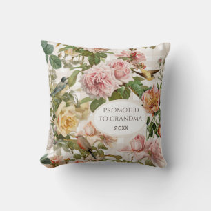 Coussin Promu à l'élégante florale de la rose rose noir