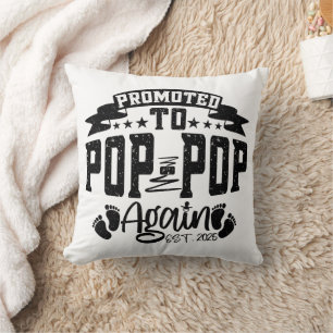 Coussin Promu À Pop Pop De Nouveau Est 2024 Amusant Grand-