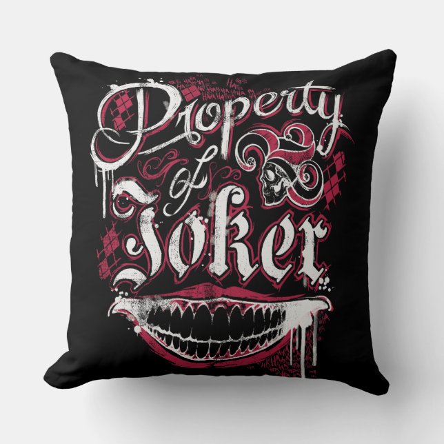 Coussin Propriété du peloton | de suicide de joker (Recto)