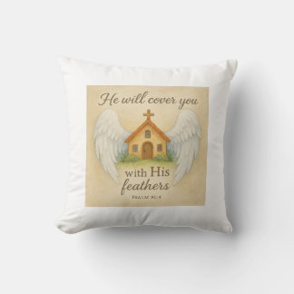 Coussin "Protégé par ses ailes"