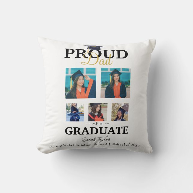 Coussin Proud dad of graduate 2025 (Recto)