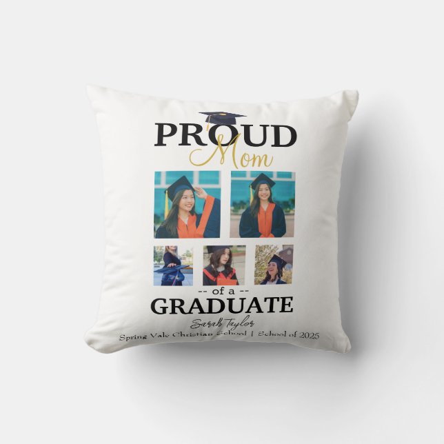 Coussin Proud mom of graduate 2025 (Recto)