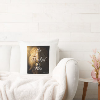 Coussin Proverbes de la fuite des méchants 28:1 KJV