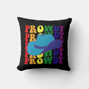 Coussin Prowdy Rodéo Salut Cowboy Cowgirl LGBTQ Western 