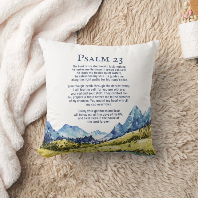 Coussin Psaume 23 NKJV Le Seigneur est Mon Pasteur (Couverture)