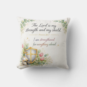 Coussin Psaume 28:7 Verset Biblique, Décoration Juive Mess