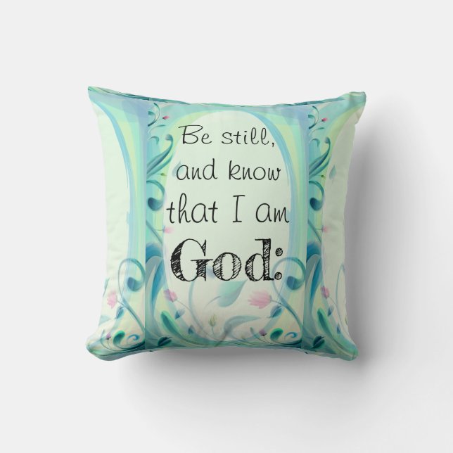 Coussin Psaume 46 Être Encore Rose Floral (Recto)
