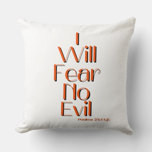 Coussin Psaumes 23:4 Citation Verse De La Bible (Recto)