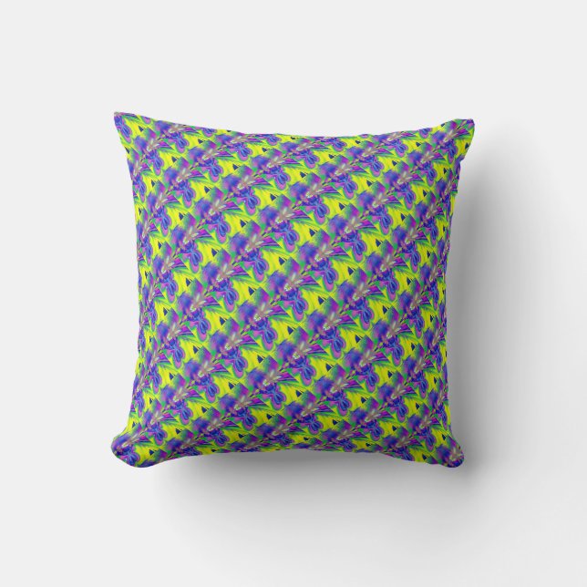 Coussin Psychédélique HeArt Abstrait Voyage Motif Cushion (Recto)