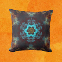 Psychédélique Hippie Fleur Bleu Rouge et Jaune