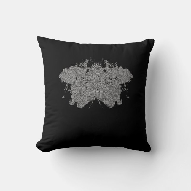 Coussin Psychologie de l'épreuve de tir d'encre de Rorscha (Recto)