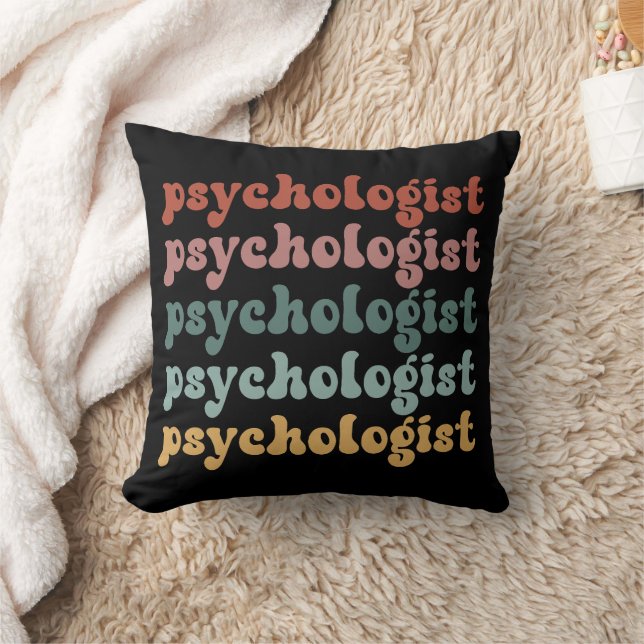 Coussin Psychologue Rétro Psychologie Étudiante Diplôme (Couverture)