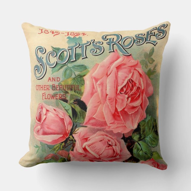 Coussin Publicité de roses de Scotts (Recto)