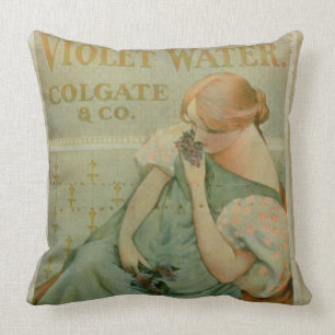 Coussin Publicité par affichage "l'eau violette", par
