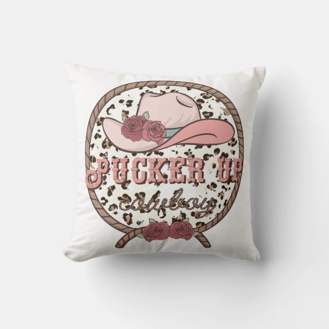 Coussin Pucker Up Cowboy (Recto)