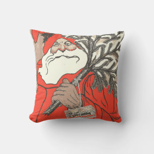 Coussin Pudding de Noël et vecteur de Père Noël germanique