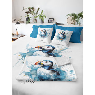 Coussin Puffin Splash, personnalisé