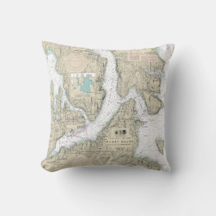 Coussin Puget Sound Seattle to Bremerton Carte Nautique