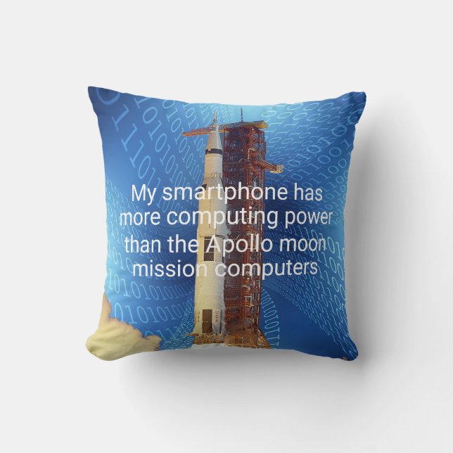 Coussin Puissance informatique Apollo 11 (Recto)