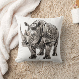 Coussin Puissant Rhinocéros en argent celtique avec nœud c