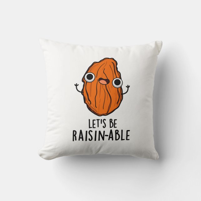 Coussin Pun Raisin Funny Raisin Raisin (Recto)