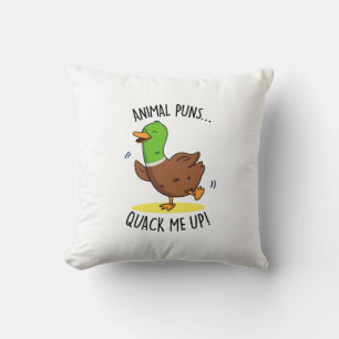 Coussin Puns Animaux Me Quack Up Funny Pun Canard