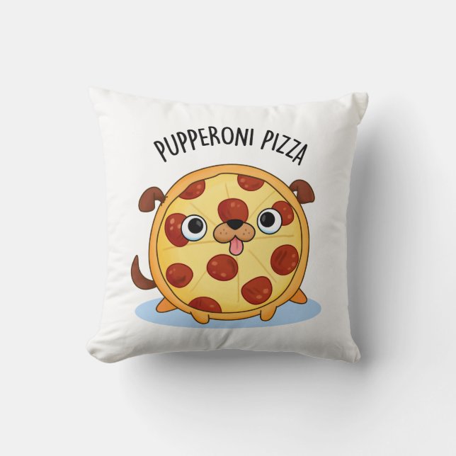 Coussin Pupperoni Pizza Funny Pizza Pun (Recto)
