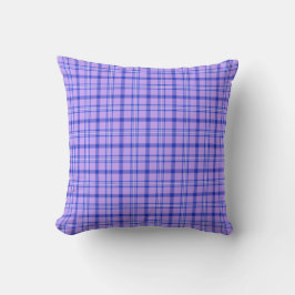 Coussin Purple Blue Plaid Classic Pattern Bright