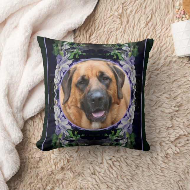 Coussin Purple Clematis Cadre Fleur Créer Votre Propre Pho (Couverture)